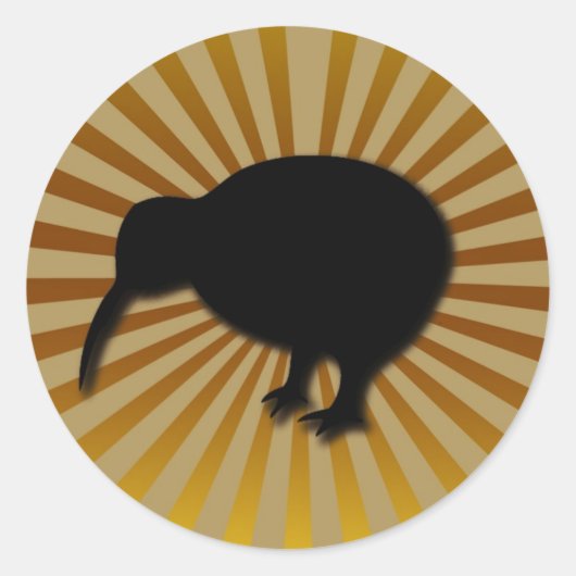 kiwi ronde sticker (Voorkant)
