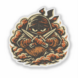Kiwi Schaduw Ninja - Grappige Vrucht Donkere Ninja Sticker