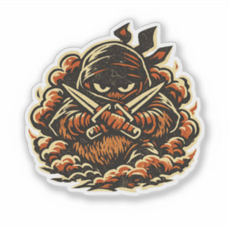 Kiwi Schaduw Ninja - Grappige Vrucht Donkere Ninja Sticker