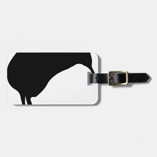 Kiwi Silhouette Bagagelabel (Voorkant horizontaal)