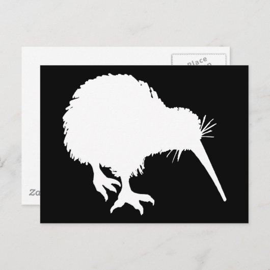 Kiwi Silhouette Briefkaart (Voorkant / Achterkant)
