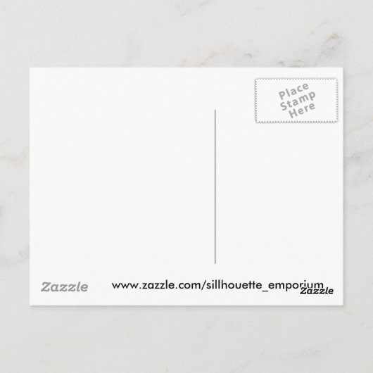 Kiwi Silhouette Briefkaart (Achterkant)