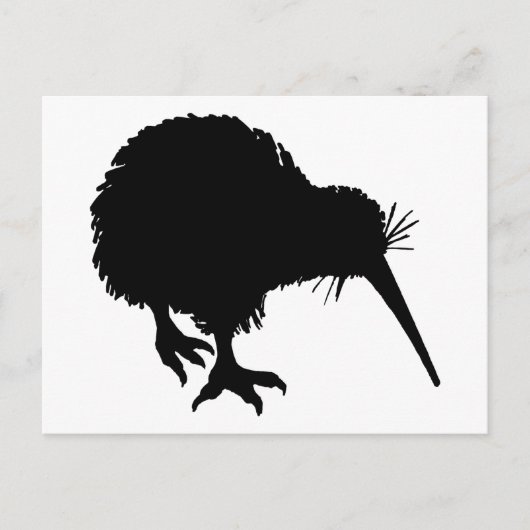 Kiwi Silhouette Briefkaart (Voorkant)