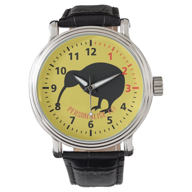 KIWI silhouette Horloge (Voorkant)