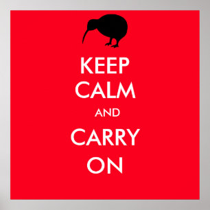 KIWI silhouette Poster