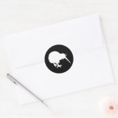 Kiwi Silhouette Ronde Sticker (Envelop)