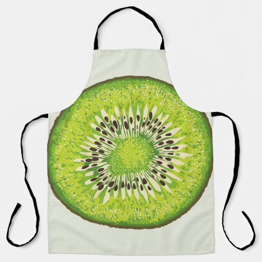 Kiwi Slice-illustratiepatroon Schort (Voorkant)