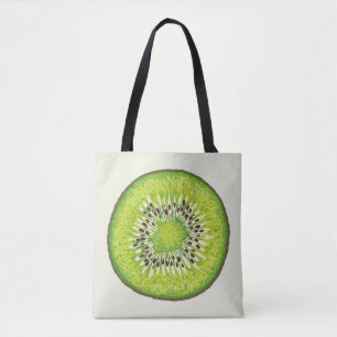 Kiwi Slice-illustratiepatroon Tote Bag