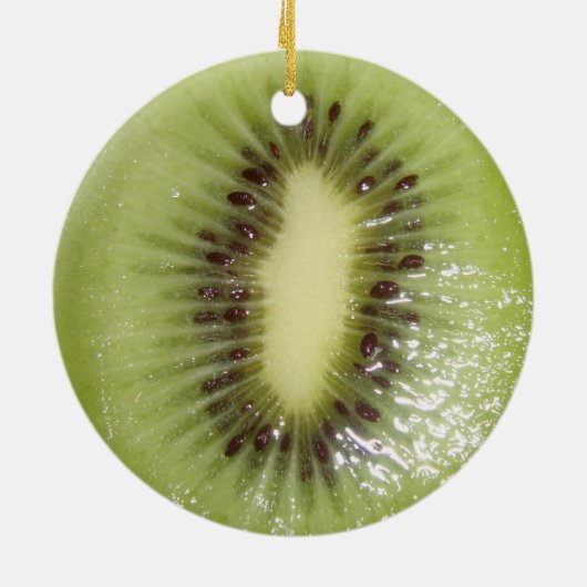 Kiwi Slice Keramisch Ornament (Achterkant)