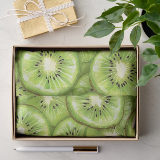 Kiwi Slice Pattern Decoupage Tissuepapier (Geschenk)