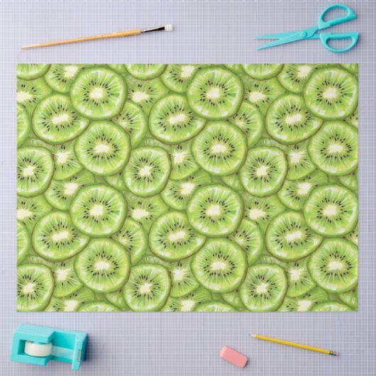 Kiwi Slice Pattern Decoupage Tissuepapier (Craft)