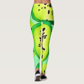 Kiwi Slices: Levendig en fris Leggings (Achterkant)