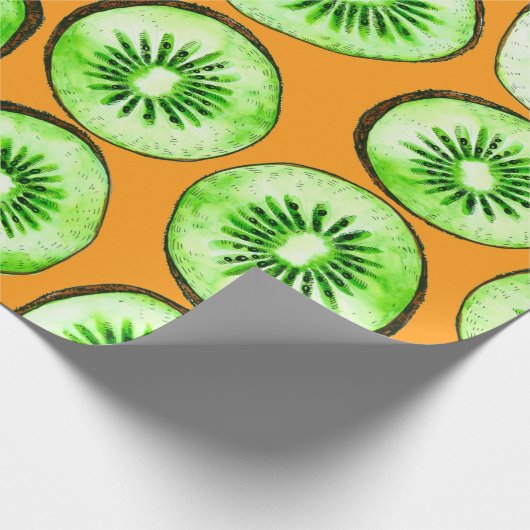 Kiwi snijwanden cadeaupapier (Hoek)
