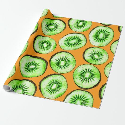 Kiwi snijwanden cadeaupapier (Uitgerold)
