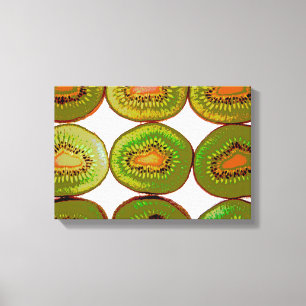 Kiwi snijwanden canvas afdruk