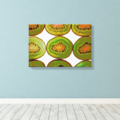 Kiwi snijwanden canvas afdruk (Insitu (Houten vloer))