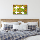 Kiwi snijwanden canvas afdruk (Insitu (Slaapkamer))