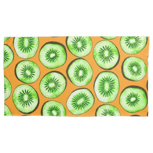 Kiwi snijwanden kussensloop (Voorkant-Links)