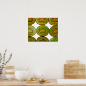 Kiwi snijwanden poster (Keuken)