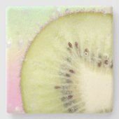 Kiwi splash stenen onderzetter (Voorkant)