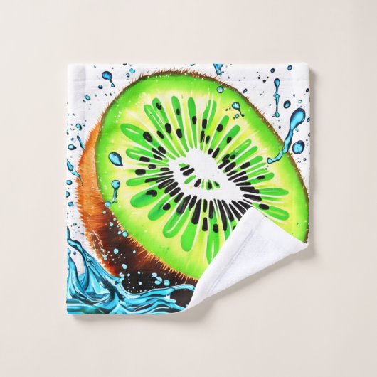 Kiwi Splash van frisheid Bad Handdoek (Wasdoekje)