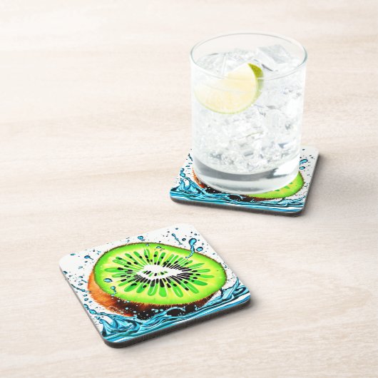 Kiwi Splash van frisheid Bier Onderzetter (Rechterzijde)