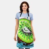 Kiwi Splash van frisheid Schort (Gedragen)