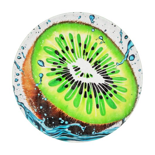 Kiwi Splash van frisheid Snijplank (Voorkant)