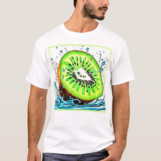 Kiwi Splash van frisheid T-shirt (Voorkant)