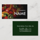 Kiwi Strawberry Fresh Juice Vegetarian Card Visitekaartje (Voorkant / Achterkant)