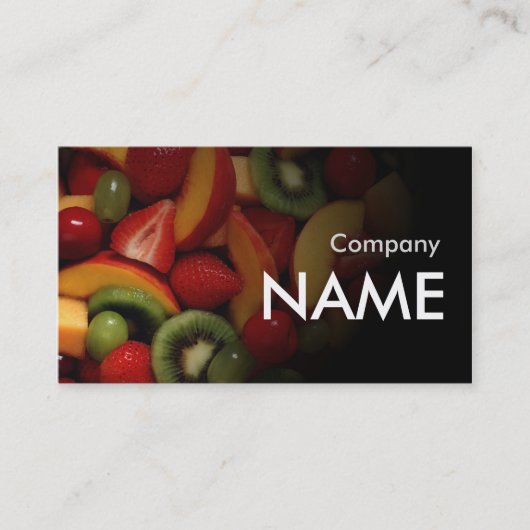 Kiwi Strawberry Fresh Juice Vegetarian Card Visitekaartje (Voorkant)