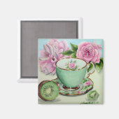 Kiwi & Theemagneet Magneet (Voorkant / Achterkant)