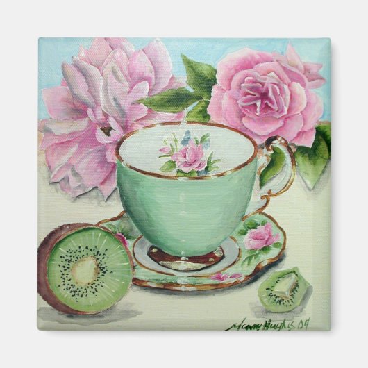 Kiwi & Theemagneet Magneet (Voorkant)