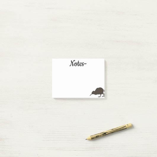 Kiwi tropische vogel post-it® notes (Op bureau)