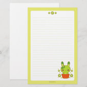 Kiwi Truffle Bunny Briefpapier (Voorkant / Achterkant)