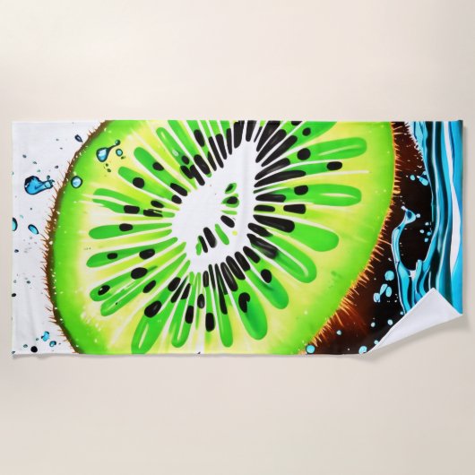 Kiwi Uitbarsting Van Versheid Strandlaken (Voorkant)