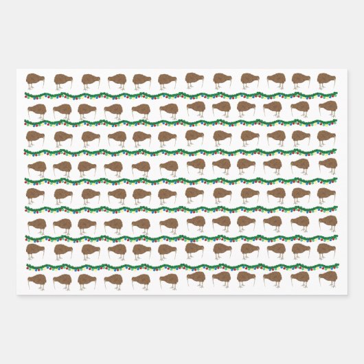 Kiwi vakantie inpakpapier Flat Sheet Set van 3 (Voorkant 2)