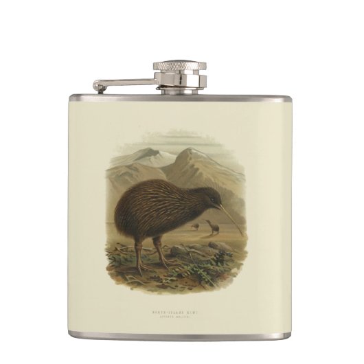 Kiwi Vinyl-Wrapped Flask Heupfles (Voorkant)
