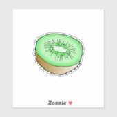 Kiwi vinylSticker, op maat gesneden Sticker (Vel)