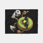 Kiwi Voetbal Fleece Deken (Voorkant (Horizontaal))