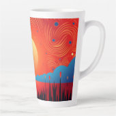 Kiwi Vogel bij Twilight Latte Mok (Rechts)