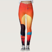 Kiwi Vogel bij Twilight Leggings (Voorkant)