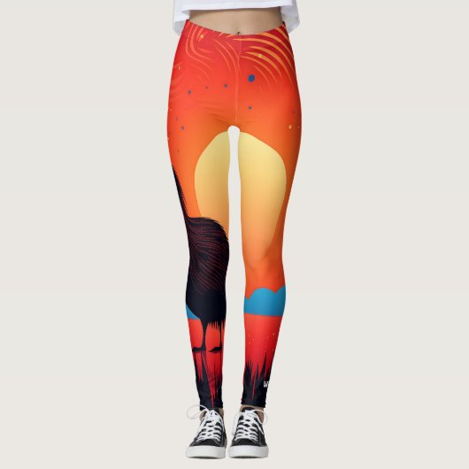 Kiwi Vogel bij Twilight Leggings (Voorkant)