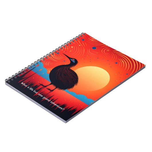 Kiwi Vogel bij Twilight Notitieboek (Linkerzijde)