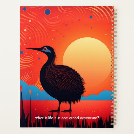 Kiwi Vogel bij Twilight Planner (Achterkant)