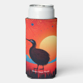 Kiwi Vogel bij Twilight Seltzer Blikjeskoeler (Seltzer Achterkant)
