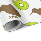 Kiwi-vogel- en fruitwandelpapier cadeaupapier (Rol Hoek)