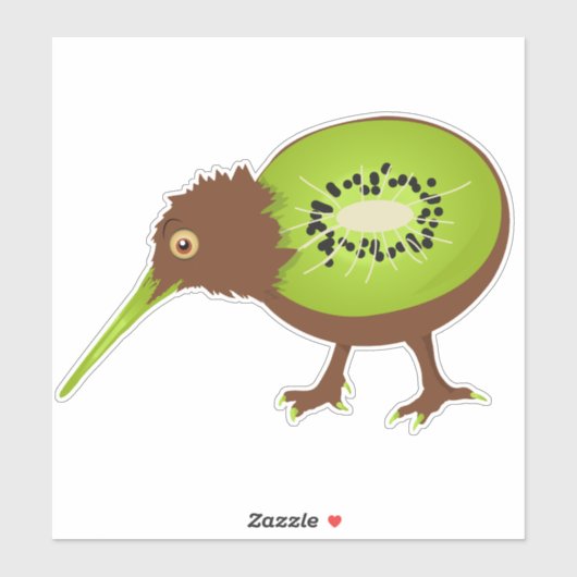 Kiwi Vogel Grappig Fruit Sticker (Vel)