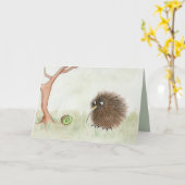 Kiwi Vogel & Kiwi Fruit Kaart (Gele Bloem)