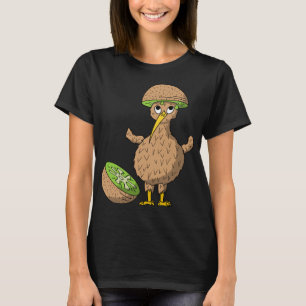 Kiwi Vogel met Kiwi Fruit als Pet T-shirt